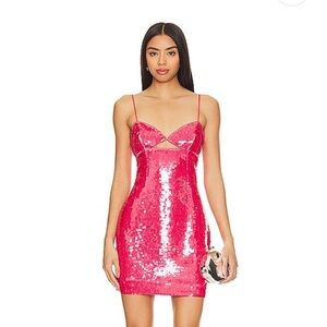 Susana Monaco Pink Sequin Mini Dress NWT